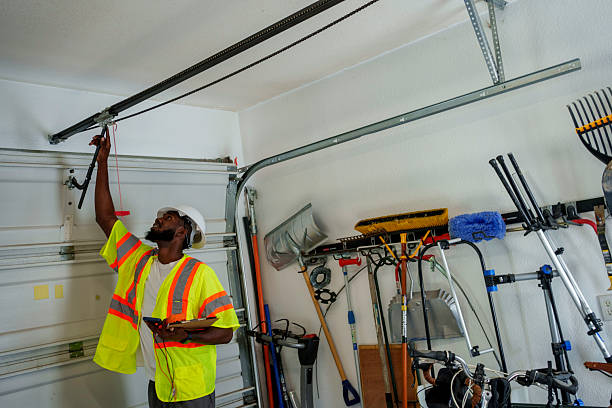 Professional Garage Door Panel Replacement technician working in Ocean Park, WA